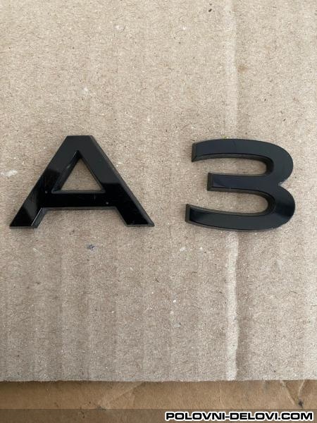 Audi A3 Oznake - Fabricki Crne