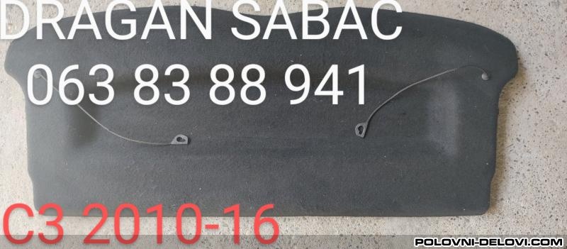 Citroen  C3 Daska Polica Gepeka  Enterijer