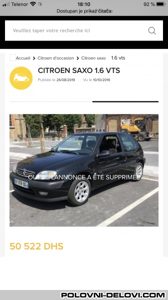 Citroen  Saxo  Kompletan Auto U Delovima