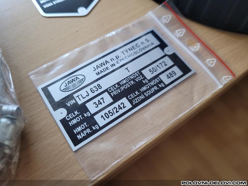 Jawa Pločica JAWA 350 TS Ram i delovi rama
