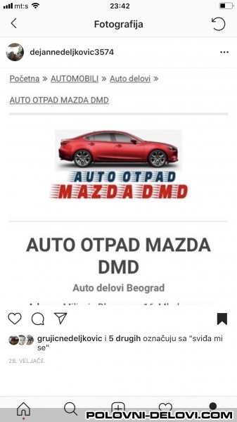 Mazda  6 Mzr Kompletan Auto U Delovima