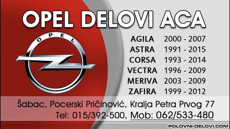 Opel  Meriva  Menjac I Delovi Menjaca