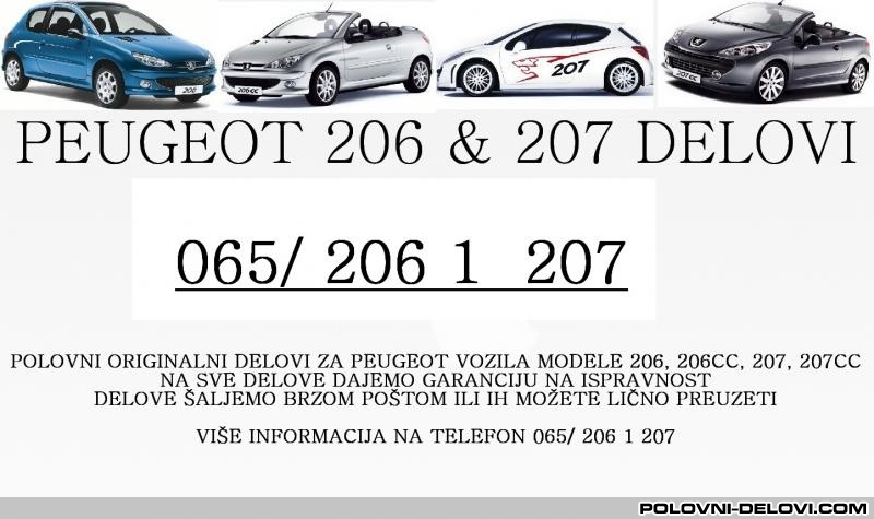 PEUEGOT  Pezo  206 Svi Modeli 206-ce 