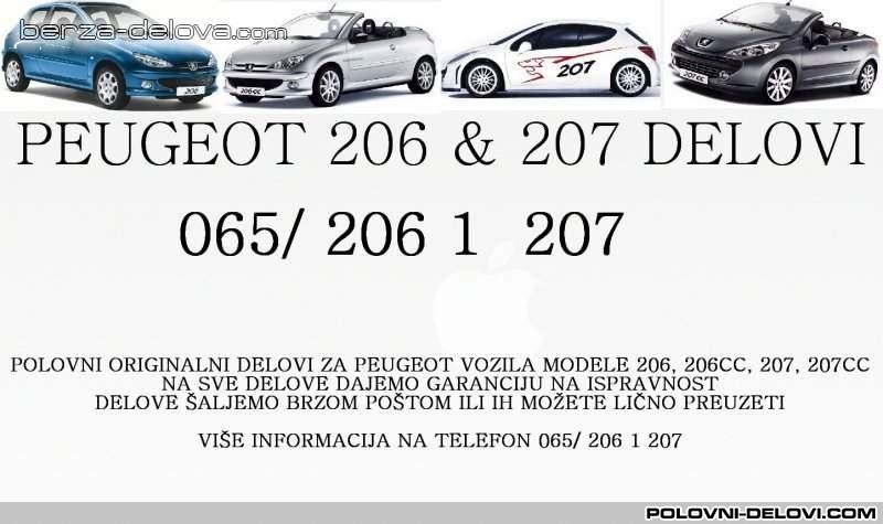 Peugeot  206 CC BENZIN-DISEL-HDI Kompletan Auto U Delovima