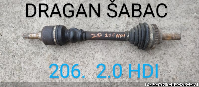 Peugeot  206 Poluosovina 2.0 Hdi Prenosni Sistem