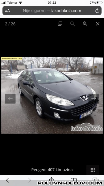 Peugeot  407  Kompletan Auto U Delovima