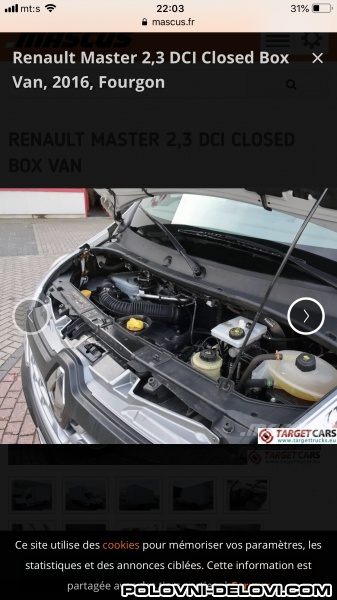 Renault  Master 2.3 Motor I Delovi Motora